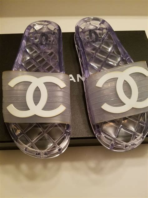 chanel jelly slides